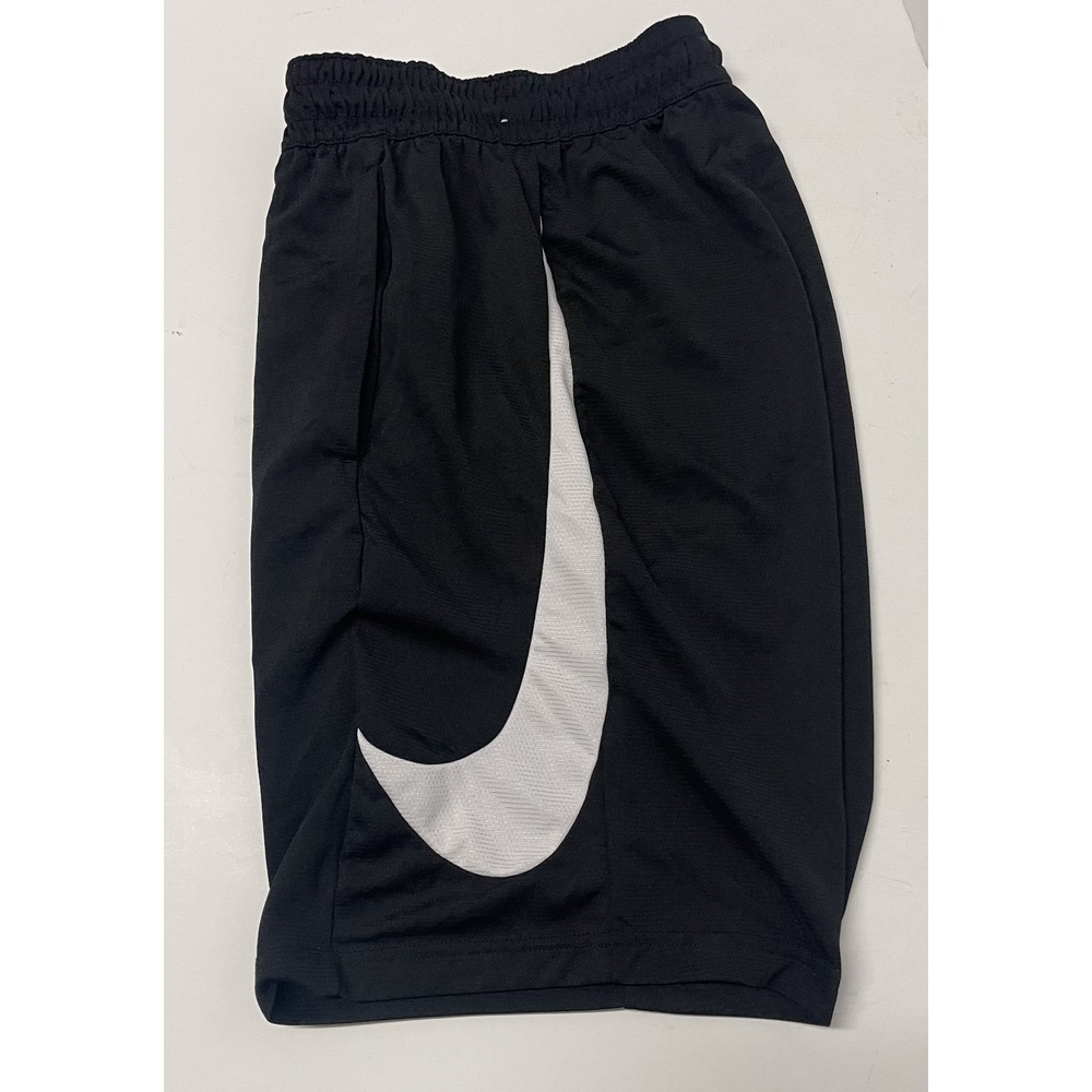 NIKE Men's HBR Basketball Shorts CU4327 010 SMALL BLACK WHITE SWOOSH